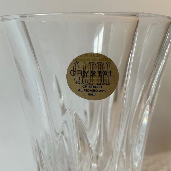 Capri Crystal - 24% Lead Crystal Vase 5” - Made in Italy - Picture 5 of 15